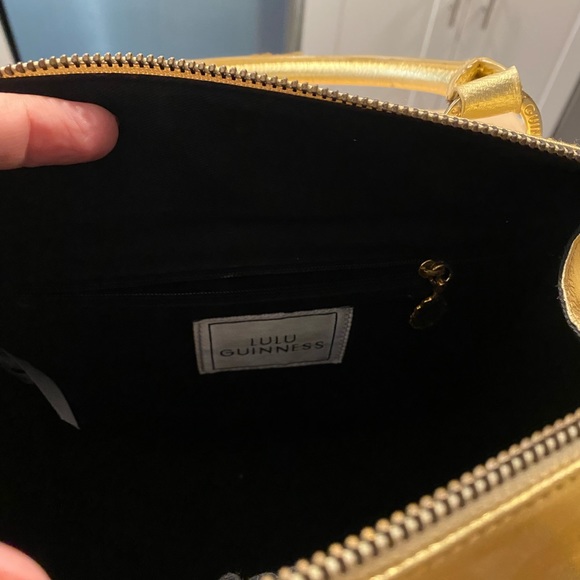RARE Lulu Guinness Gold Box Purse - Picture 10 of 10